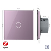 Сенсорный проходной выключатель ZigBee (Wi-Fi) 1 клавиша 1 пост Розовый Livolo