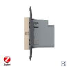 Одноклавишный проходной сенсорный выключатель ZigBee Module, цвет золотой (механизм) Livolo