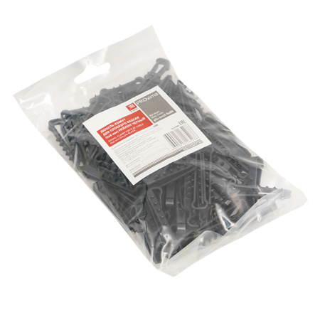 Дюбель-хомут для плоского кабеля (5-8мм) черный (100шт) PROxima EKF