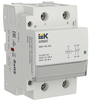 Контактор модульный KMR 100А 230В AC 2НЗ ARMAT IEK