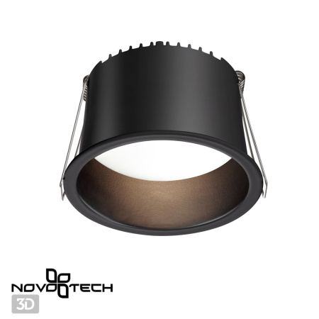 Св-к встр.св/д IP20 LED 4000К 12W 220V TRAN черный NOVOTECH