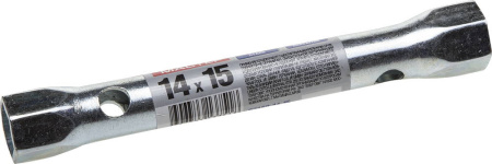 Ключ торцовый "Мастер", трубчатый двухсторонний, прямой, 14х15мм ЗУБР