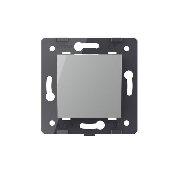 Одноклавишный механический выключатель, цвет серый (механизм) Livolo