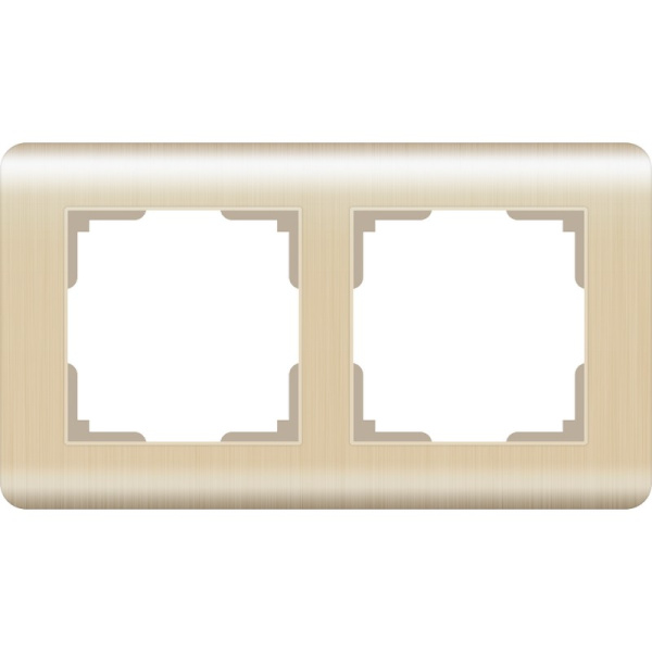 Stream Рамка горизонт/вертик 2 мест . шампань IP20 Werkel