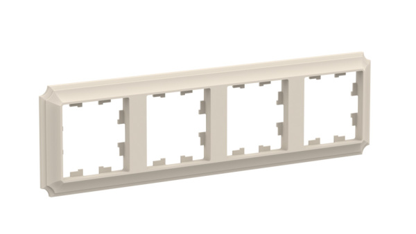 ATLASDESIGN ANTIQUE 4-постовая РАМКА, универсальная, БЕЖЕВЫЙ Schneider Electric