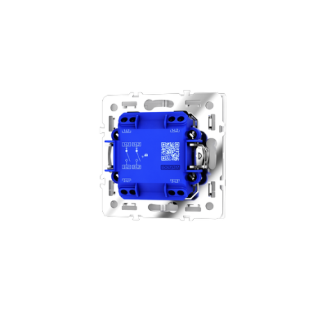 Выключатель встраиваемый Voltum S70 двухклавишный с подсветкой 10А, (белый глянцевый)