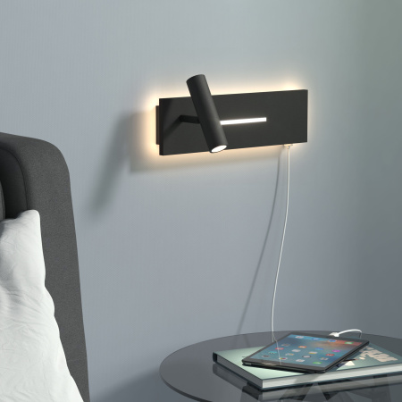 Светильник настенный светодиодный 15Вт 4000К черный IP20 Tuo (a058495) Elektrostandard Светильник настенный светодиодный 15Вт 4000К черный IP20 Tuo (a058495) Elektrostandard