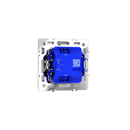 Выключатель встраиваемый Voltum S70 одноклавишный 10А, (белый глянцевый)