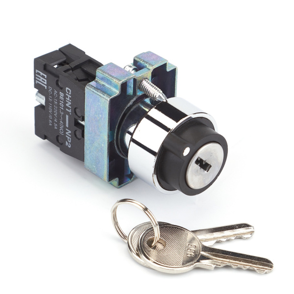 Переключатель NP2-BG41, 2 положения возвратом, 1НО, IP40 (R) CHINT