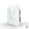 Сенсорный радиоуправляемый выключатель 4 клавиши 1 пост Белый UK стандарт Livolo