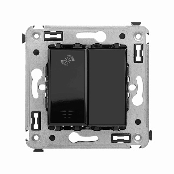 Диммер кнопочный в стену для LED ламп, "Avanti", "Черный квадрат" DKC