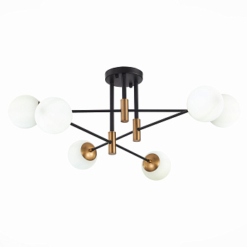 Люстра потолочная Бронза,Черный/Белый E27 6*40Вт SL1203.402.06 ST LUCE