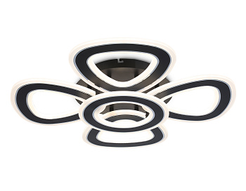 Светильник светодиодный потолочный с пультом FA8926/4+1 BK/CH черный/хром 163W 3000K-6400K 590*590*120 (ПДУ РАДИО 2.4G) Ambrella Light