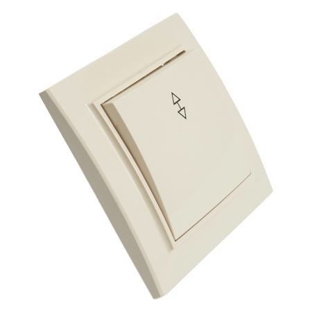 Переключатель 1-клавишный STEKKER PSW10-9005-02, 250В, 10А, серия Эрна, слоновая кость