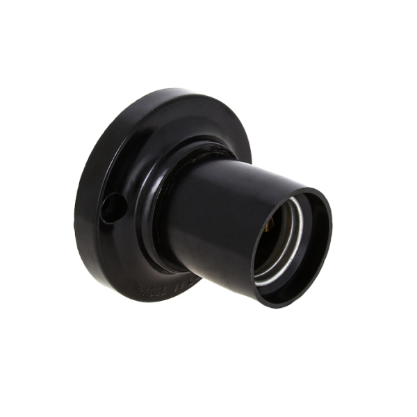 Патрон карболитовый потолочный Е27 черн, прямой PROxima EKF