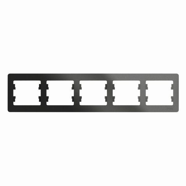 GLOSSA  Рамка горизонтальная 5 пост . антрацит IP20 Schneider Electric