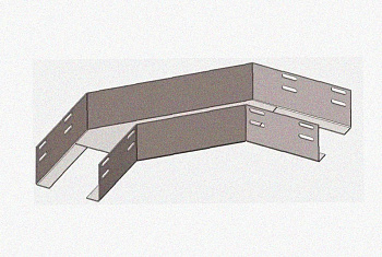 Лоток угловой глухой КГГ 100х65-135 У3 поворот на 135, окрашенный, S1,5