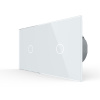 Сенсорный выключатель 2 клавиши (1-1), 2 поста Белый Livolo