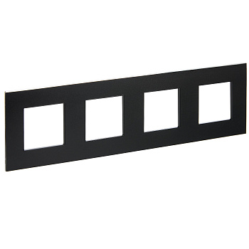 SKANDY Рамка 4-местная SK-F34Bl металл черный IEK