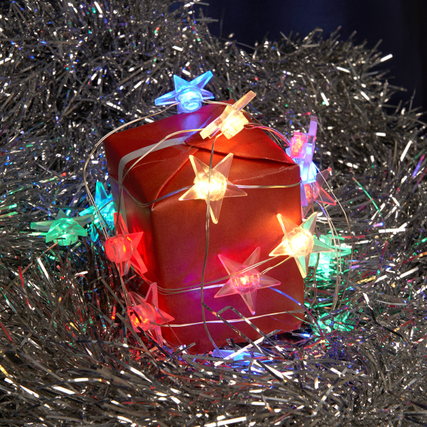 Гирлянда линейная Feron CL571 Звездочки, статичная, 1.8м USB мультиколор, прозрачный шнур Гирлянда линейная Feron CL571 Звездочки, статичная, 1.8м USB мультиколор, прозрачный шнур