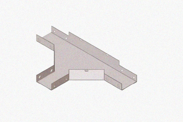 Лоток тройниковый замковый глухой ОТЗГ 100х100 УТ1,5, горячее цинкование S1,5