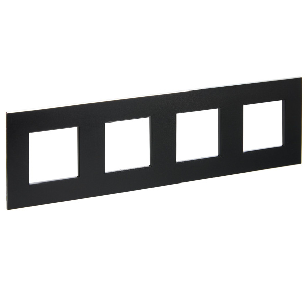 SKANDY Рамка 4-местная SK-F34Bl металл черный IEK