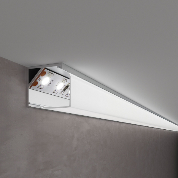 Квадратный угловой алюминиевый профиль для светодиодной ленты серый (a041814) Elektrostandard