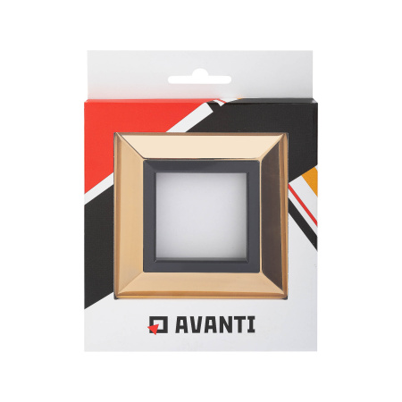 Рамка из металла, "Avanti", золотая, 1 пост (2 мод.) DKC