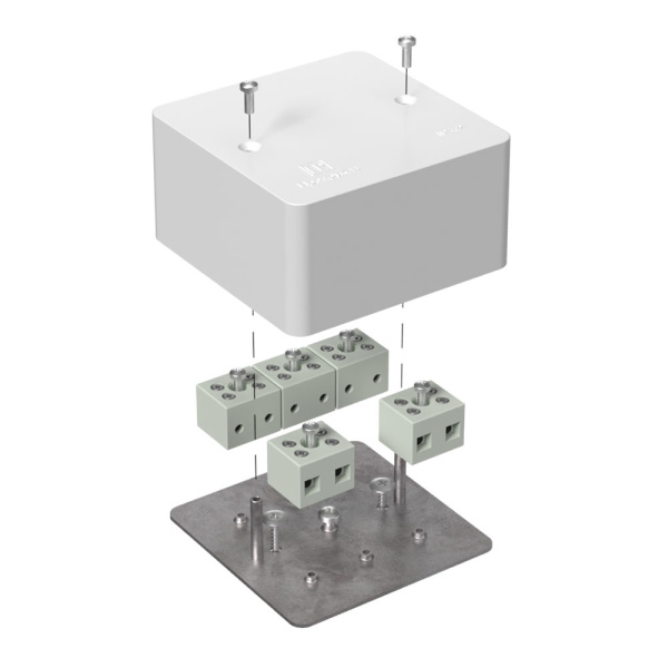 Коробка огнестойкая для кабель-канала 40-0460-FR6.0-10 Е15-Е120 85х85х45 RAL9003 Промрукав (44 шт/уп)