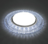 Светильник встр. с белой LED подсветкой Feron CD4020 потолочный GX53 без лампы прозрачный хром