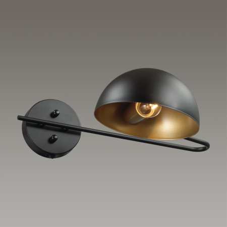 Бра с выкл.E27 1*60W 220V KENT черный,золотой B LUMION