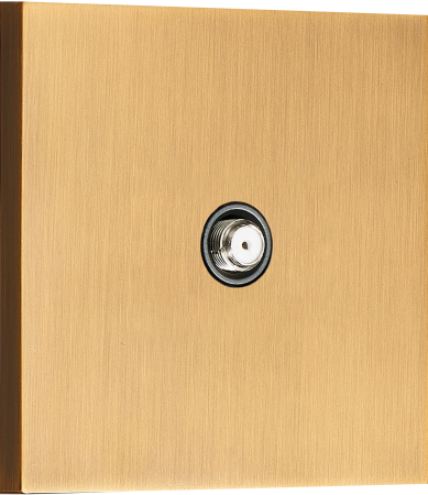 Donel N96 Спутниковая розетка SAT 1 Вых.: 950-2400 МГц, (F-разъём), Латунь, серия DT