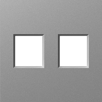 Donel A07 сталь накладка 2-я для розеток RJ45,TV,SAT, серия DB