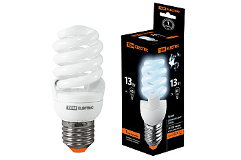 Лампа энергосберегающая КЛЛ-FSТ2-13 Вт-4000 К–Е27 (42х98 мм) TDM