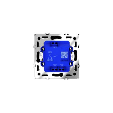 Проходной переключатель встраиваемый Voltum S70 одноклавишный 10А, (черный матовый)