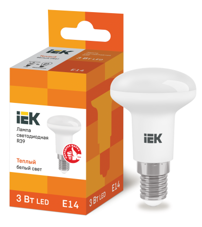 Лампа светодиодная R39 рефлектор 3Вт 230В 3000К E14 IEK