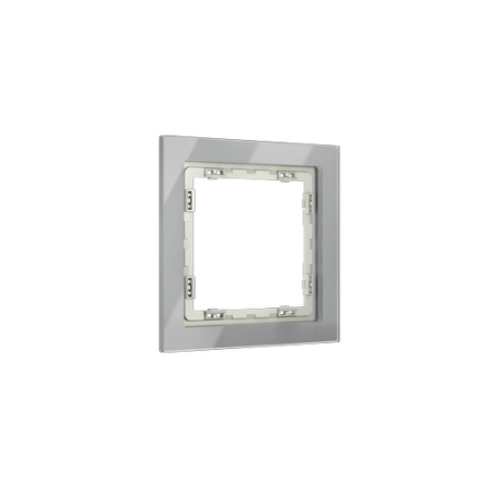 Рамка стеклянная Voltum S70 на 1 пост, (сталь, стекло)