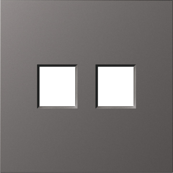 Donel S08 матовый титан накладка 2-я для розеток RJ45,TV,SAT, серия DB