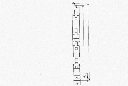 Стойка кронштейна рожкового криволинейного К1351.001-13 УТ1,5 горячее цинкование, 15 рожков, L1940, S3,0