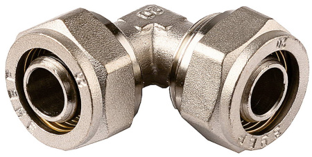 Уголок соединительный, цанга-цанга, 16х16х2,0, никель ЗУБР