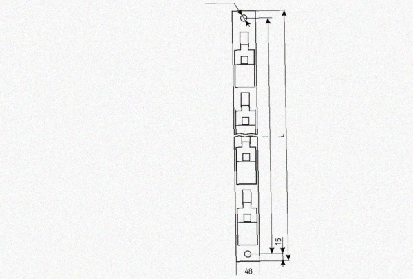 Стойка кронштейна рожкового криволинейного К1351.001-13 УТ1,5 горячее цинкование, 15 рожков, L1940, S3,0