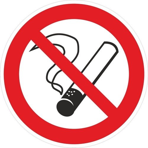Знак P 01 "Запрещается курить" ф300 мм, пластик ГОСТ Р 12,4,026-2001 EKF
