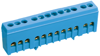 Шина N "ноль" в корпусном изоляторе на DIN-рейку ШНИ-6х9-14-К-С IEK