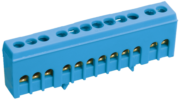 Шина N "ноль" в корпусном изоляторе на DIN-рейку ШНИ-6х9-14-К-С IEK