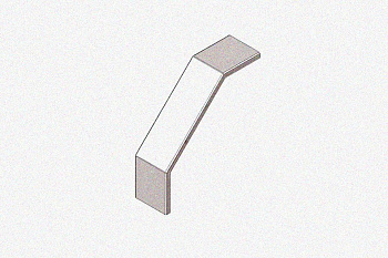 Крышка лотка замкового КЛСЗ 300х100-90 УТ1,5 для поворота трассы вниз на 90, горячее цинкование, S1,5