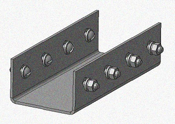 Соединитель стоек ССх4 УХЛ1, горячее цинкование, S4,0