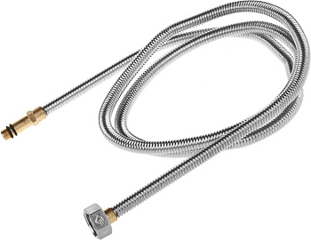 Подводка "ЭКСПЕРТ" сильфонная из нержавеющей стали, для смесителя, удлиненная, г/ш (гайка-штуцер), 1/2", 1,5м ЗУБР