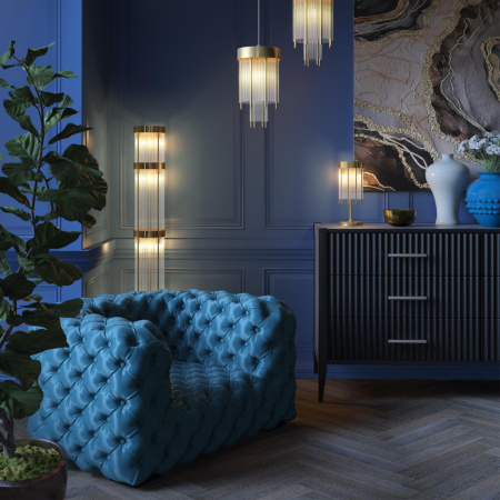 Наст.лампа E14 2*40W YORK золото/металл/стекло ODEON LIGHT