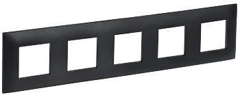 SKANDY Рамка 5-местная SK-F05Bl черный IEK