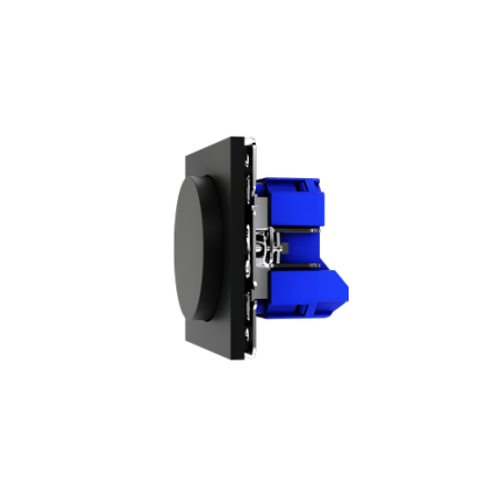 Светорегулятор встраиваемый Voltum S70 поворотно-нажимной 600 Вт, (черный матовый)